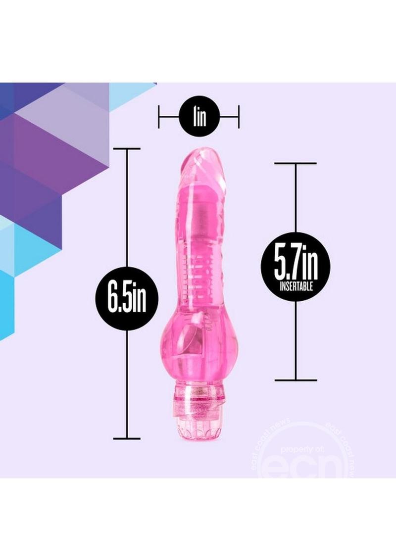 Naturally Yours Mr. Right Now Vibrating Dildo 6.5in - Pink