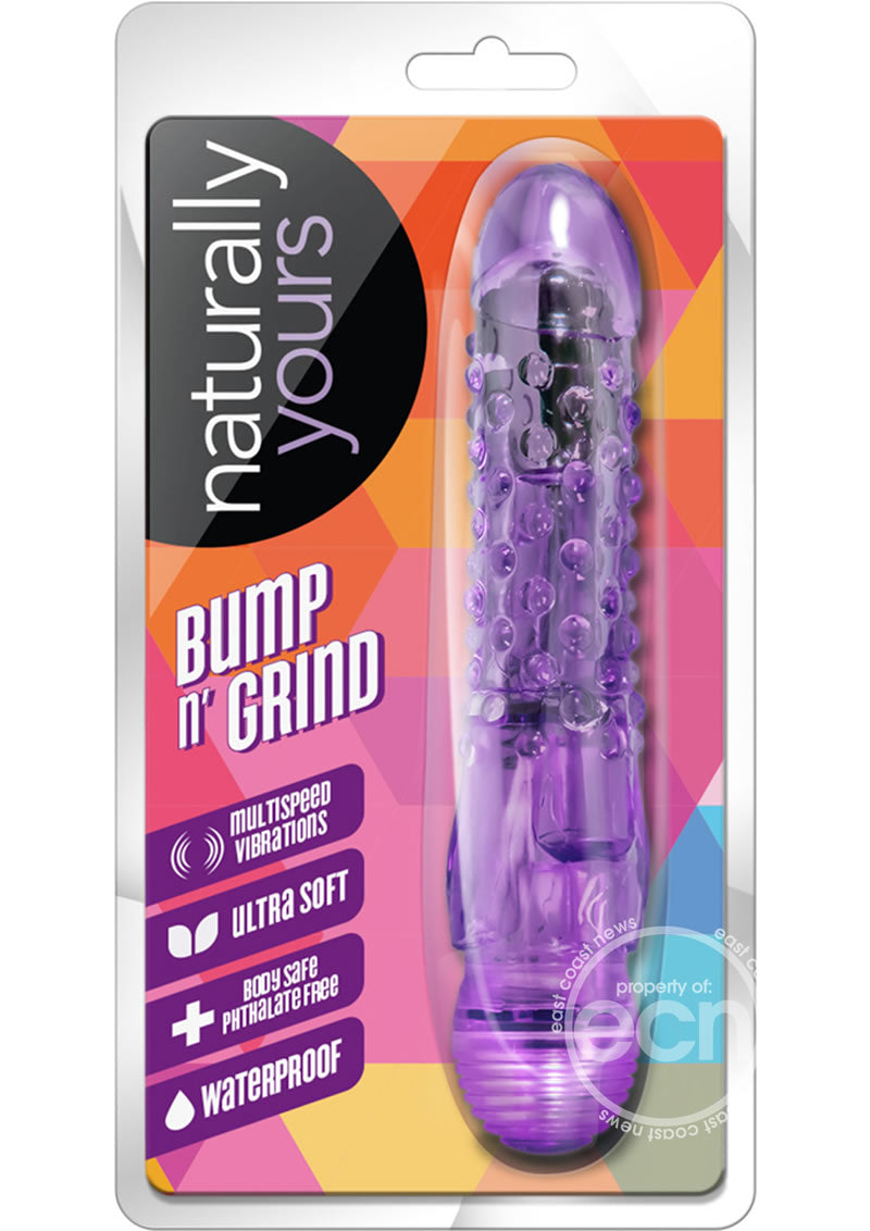 Naturally Yours Bump n Grind Vibrating Dildo - Purple