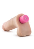 X5 Plus Vibrating Dildo with Balls 7in - Vanilla