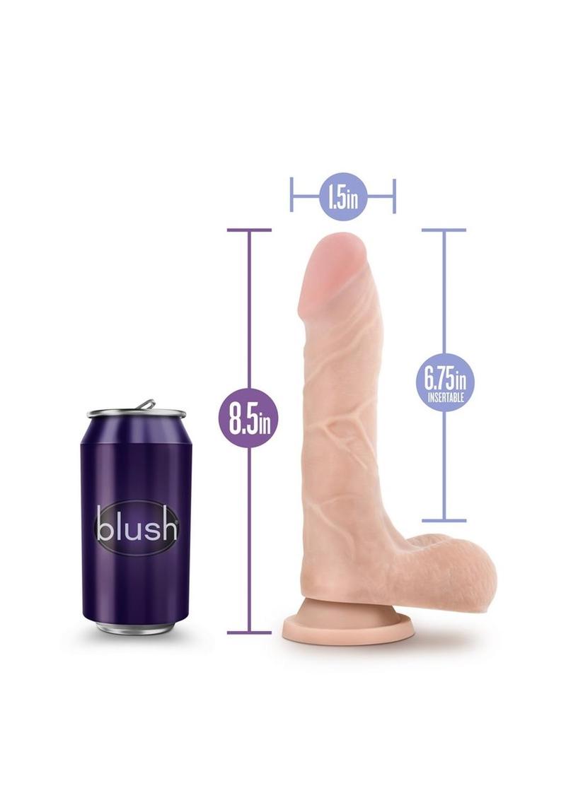Au Naturel Mister Perfect Dildo with Balls 8.5in - Vanilla