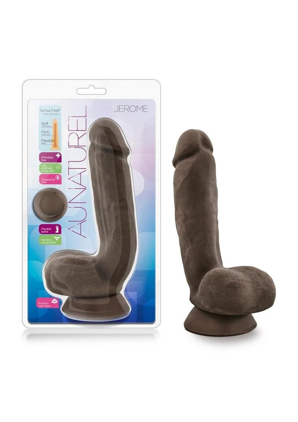 Au Naturel Jerome Dildo 8.75in - Chocolate