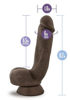 Au Naturel Jerome Dildo 8.75in - Chocolate