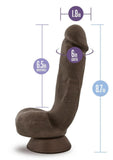Au Naturel Jerome Dildo 8.75in - Chocolate