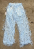 Walter Van Beirendonck BASIC BLUE FRINGE PANTS