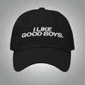 I Like Good Boys Dad Hat by YES HOMO in Black