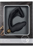 Ro-Zen Vibrating Silicone Cock Ring with Butt Plug - Black