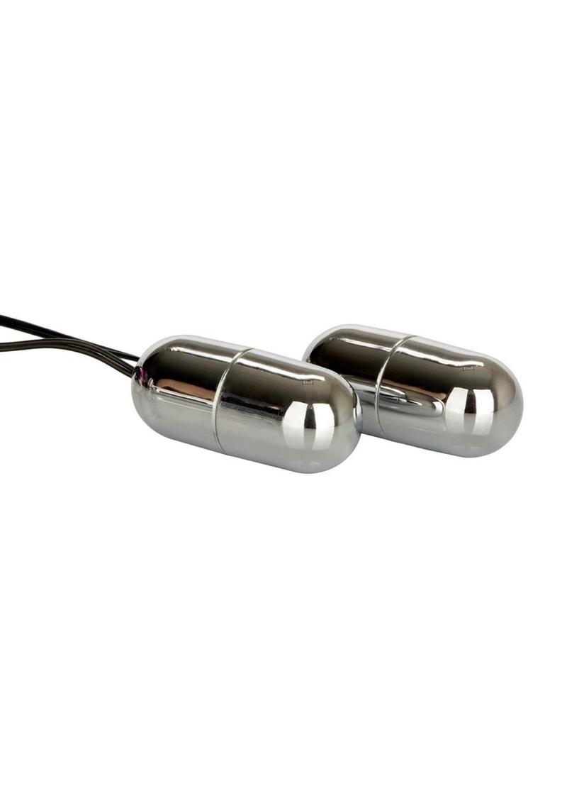 Power Play Dual Silver Bullets with Wired Remote Control - Silver