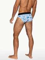 BIKE Stretch Cotton Brief - Indigo Tie Dye
