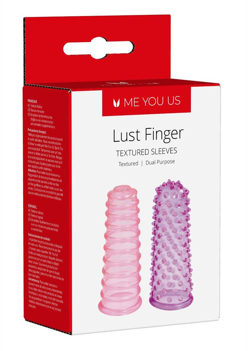 ME YOU US Lust Textured Finger Sleeves - Pink/Purple