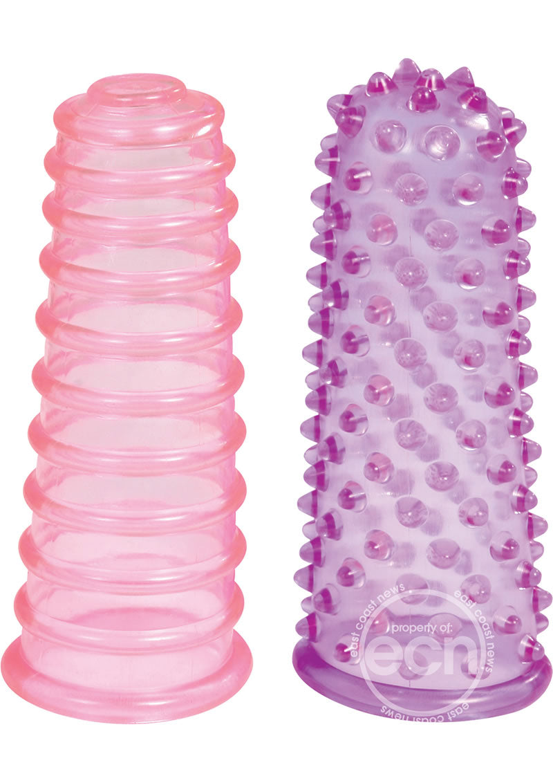 ME YOU US Lust Textured Finger Sleeves - Pink/Purple