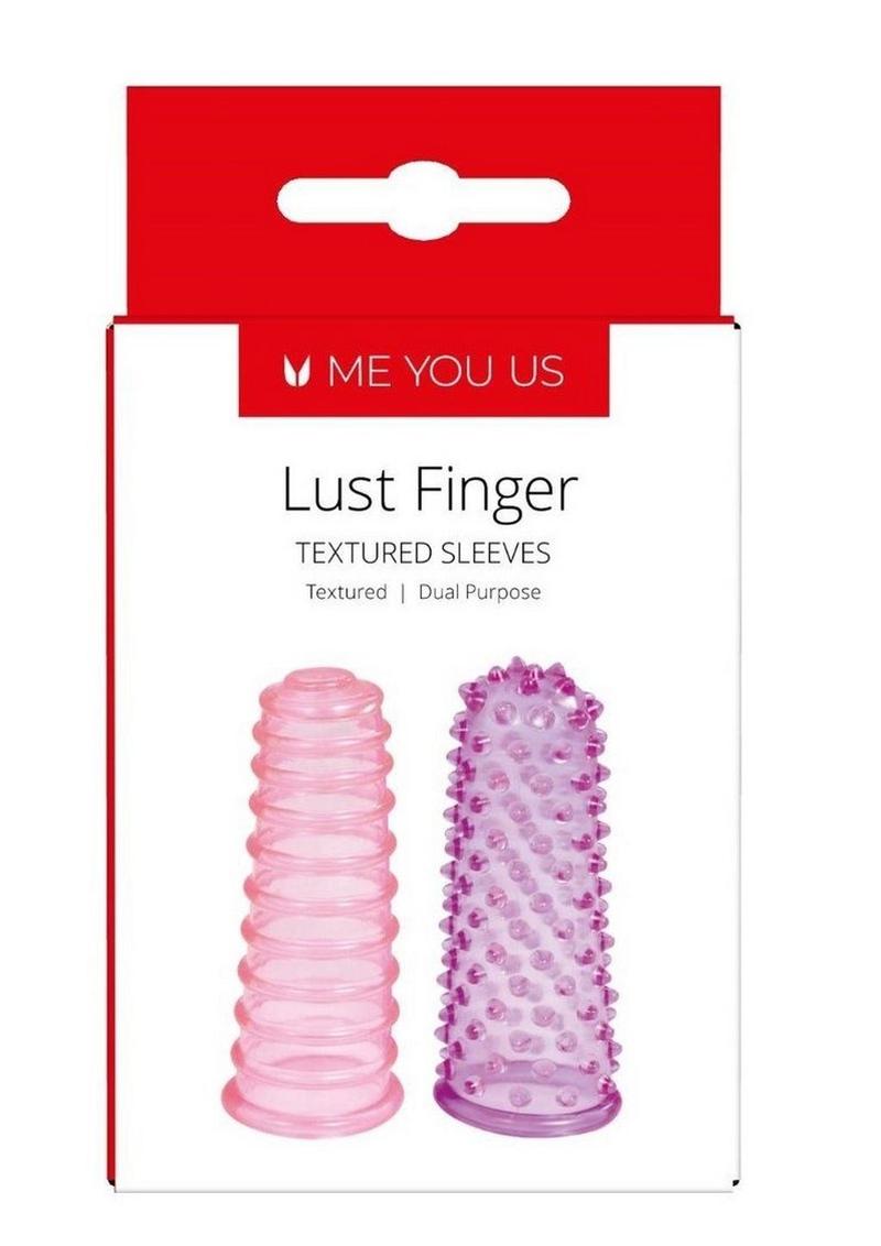 ME YOU US Lust Textured Finger Sleeves - Pink/Purple