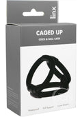 Linx Caged Up Cock Cage 3 Ring Cock Ring - Black