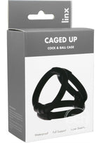 Linx Caged Up Cock Cage 3 Ring Cock Ring - Black