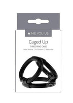 Linx Caged Up Cock Cage 3 Ring Cock Ring - Black
