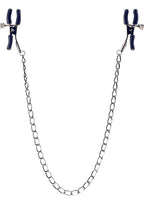 ME YOU US Squeeze & Please Adjustable Nipple Clamps with Chain - Silver