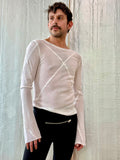 Jordanluca BLUES LONGSLEEVE TOP WHITE
