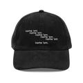 Name 'em (x6) Embroidered Corduroy Hat
