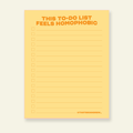 This List Feels Homophobic - Snarky & Funny Notepad