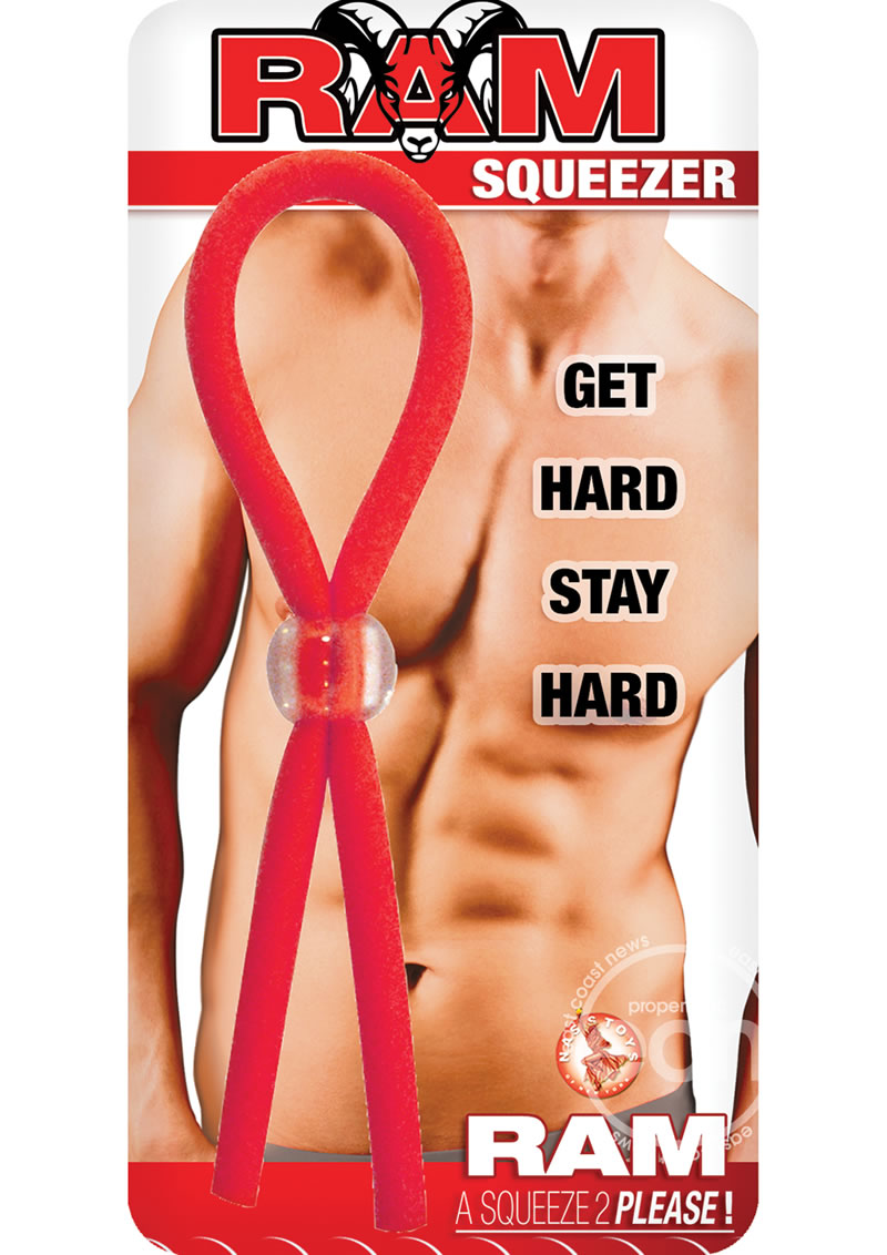 Ram Squeezer Adjustable Cock Tie - Red
