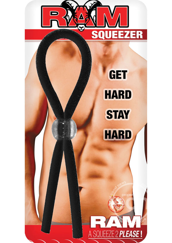 Ram Squeezer Adjustable Cock Tie - Black