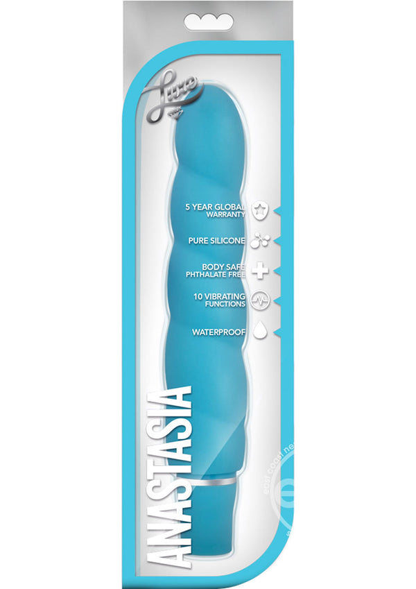 Luxe Anastasia Silicone Vibrator - Aqua
