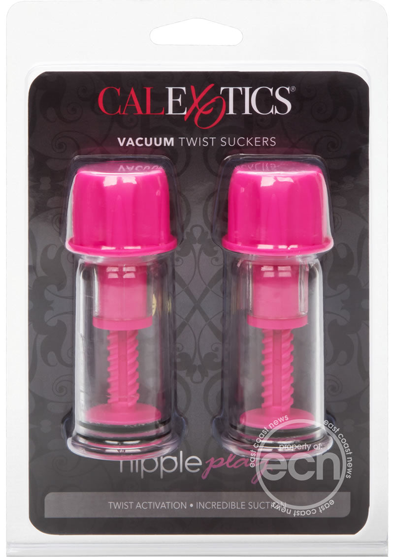 Nipple Play Vacuum Twist Suckers Pink