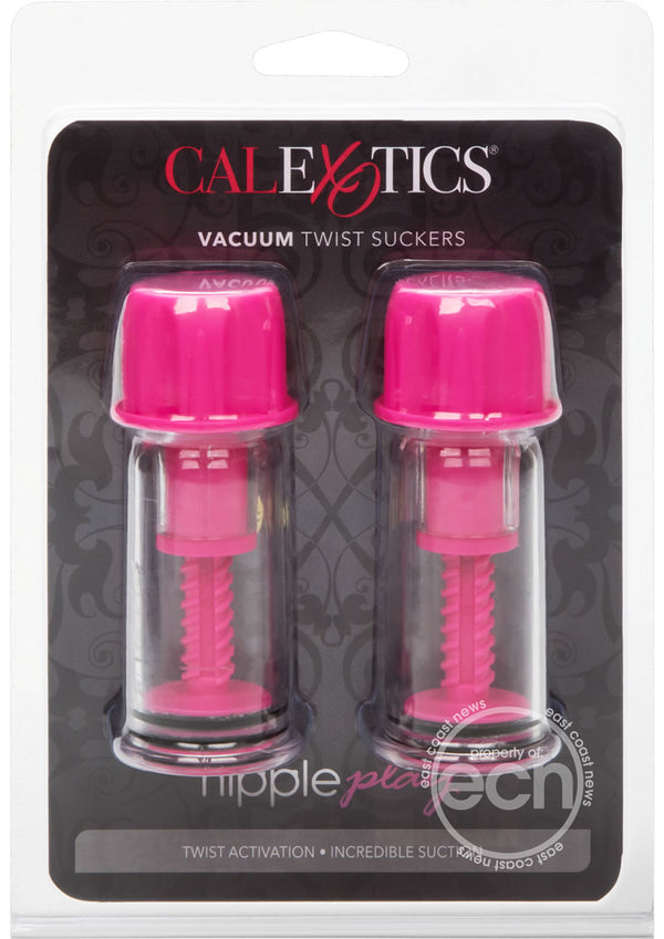 Nipple Play Vacuum Twist Suckers Pink