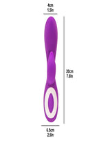 Wonderlust Harmony Rechargeable Silicone Rabbit Vibrator - Purple