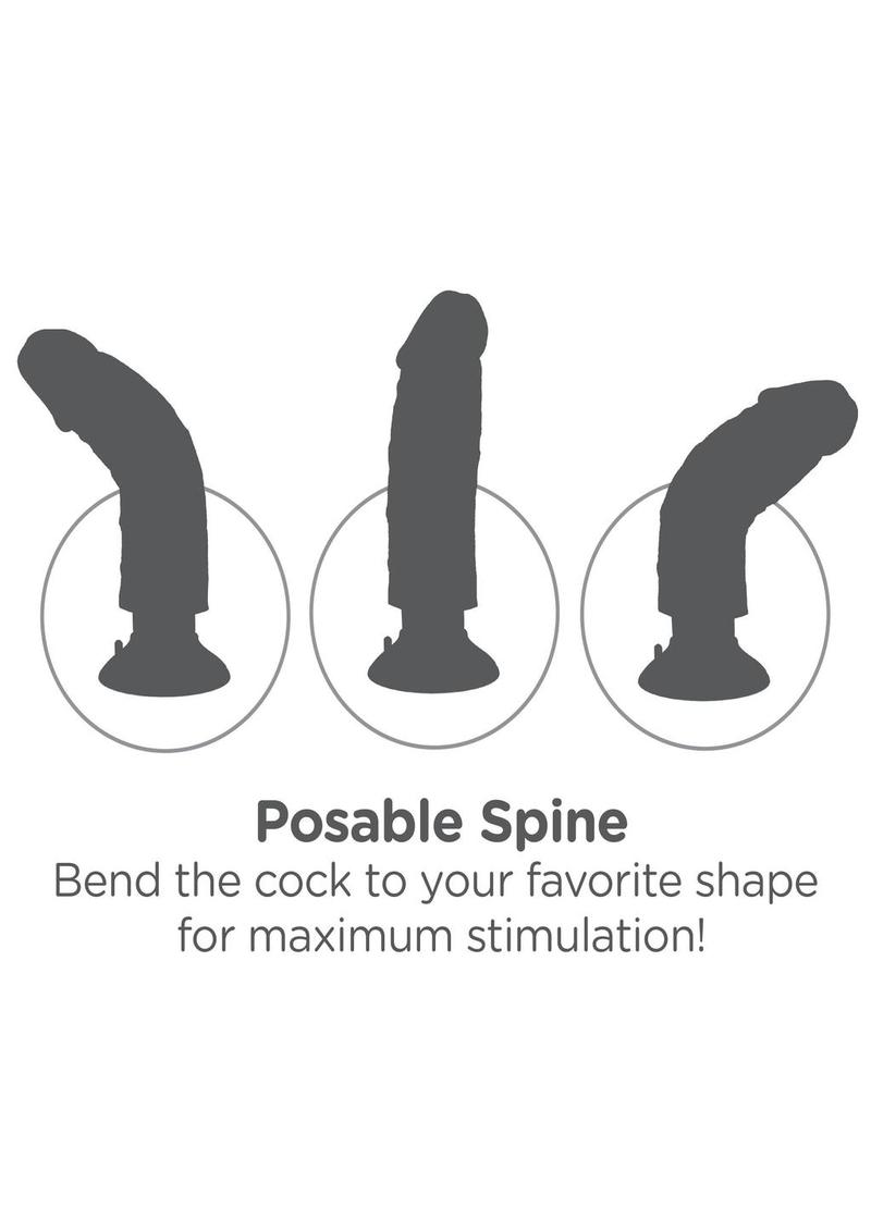 King Cock Vibrating Dildo 6in - Vanilla