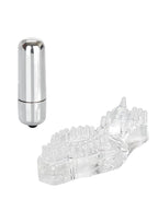 Couple's Enhancers Passion Enhancer Vibrating Cock Ring with Clitoral Stimulation - Clear