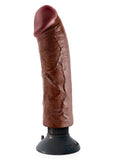 King Cock Vibrating Dildo 8in - Chocolate