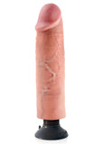 King Cock Vibrating Realistic Dildo Waterproof 10in - Vanilla