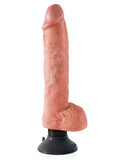 King Cock Vibrating Dildo with Balls 10in - Vanilla