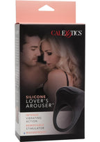 Couple's Enhancers Silicone Lovers Arouser Silicone Vibrating Cock Ring - Black