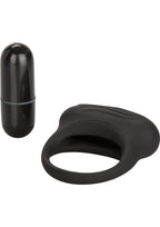 Couple's Enhancers Silicone Lovers Arouser Silicone Vibrating Cock Ring - Black