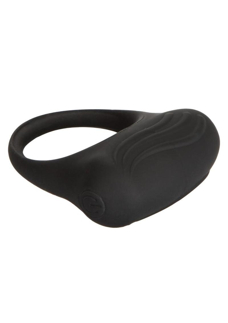Couple's Enhancers Silicone Lovers Arouser Silicone Vibrating Cock Ring - Black