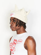 LOVERBOY BY CHARLES JEFFREY BERSERKER BEANIE WHITE