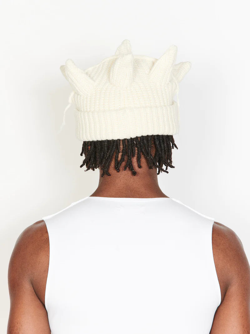 LOVERBOY BY CHARLES JEFFREY BERSERKER BEANIE WHITE