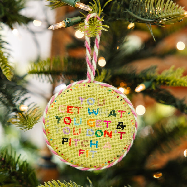 Get What You Get Needlepoint Ornament