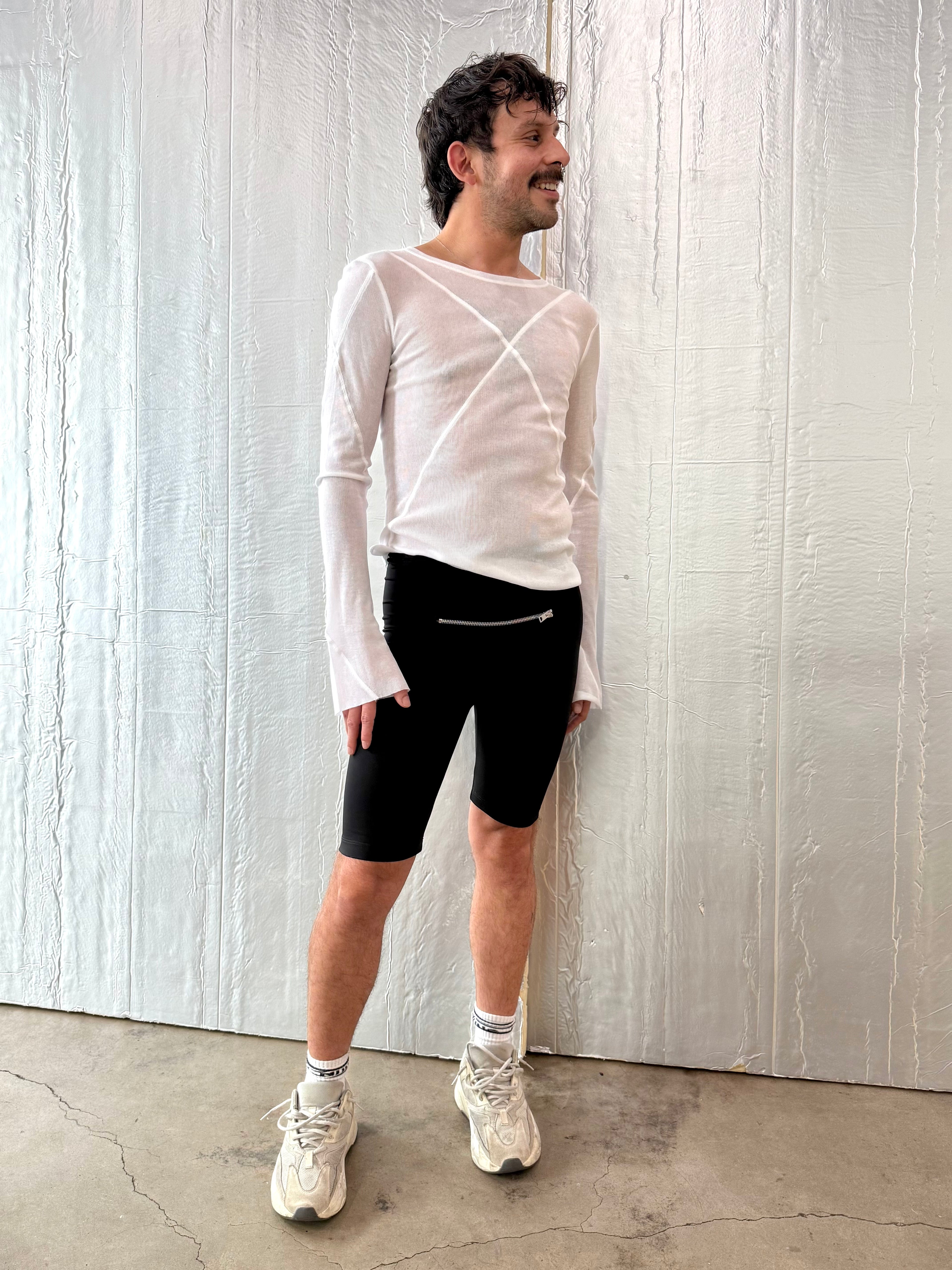 Jordanluca BLUES LONGSLEEVE TOP WHITE