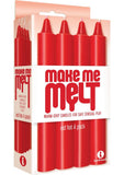 Make Me Melt Warm-Drip Candles 4 Pack - Red Hot