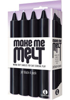 Make Me Melt Warm-Drip Candles (4 Pack) - Jet Black