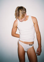 Dominic Albano Ribbed Cotton Tank - White