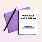 I'll Be There Through Bleach and Bangs Funny Friendship Card