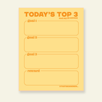 Today's Top 3 Goals - Snarky & Funny Notepad