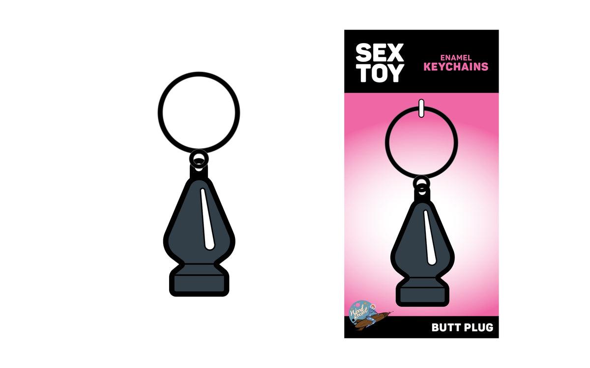Gray Butt Plug Keychain