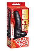 BBC Big Black Cock Phat Boy Realistic Dildo with Balls 10in - Black
