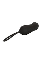 Silicone Rechargeable Curve Bullet with Remote Control - Black