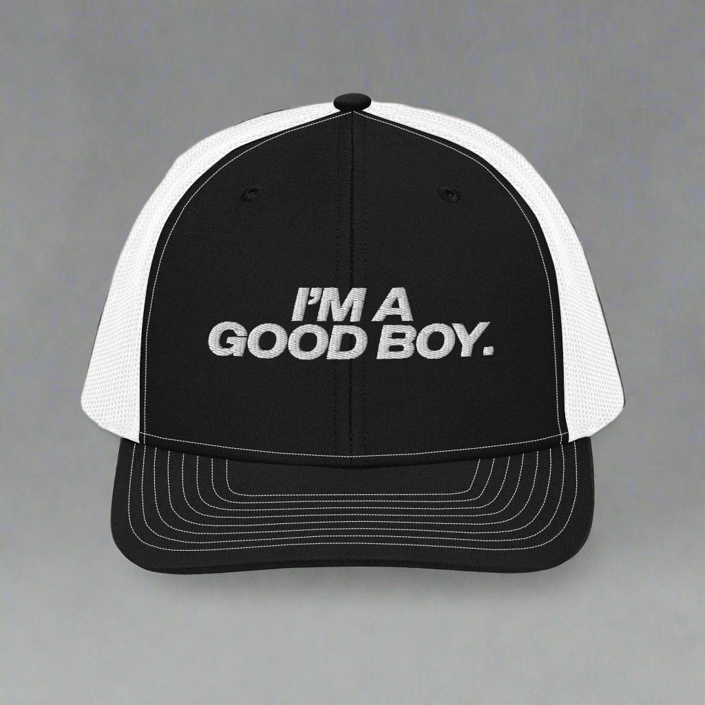 I’M A Good Boy Trucker Hat - Black / White