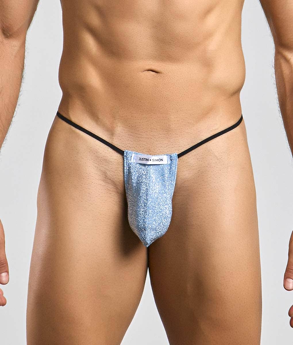 Justin + Simon Classic G-String Bulge - Lurex Blue